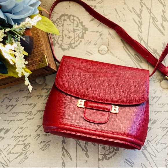 Bally Handbags - BALLY Scozia Firenze Red Mini Flap Crossbody Purse